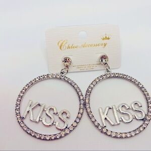 Earrings Chrystal Kiss Pierced. Very Brilliant!